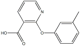 2-(3-methylphenoxy)nicotinic acid Struktur