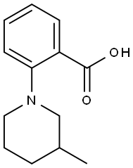 2-(3-methylpiperidin-1-yl)benzoic acid Struktur