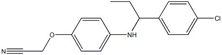 2-(4-{[1-(4-chlorophenyl)propyl]amino}phenoxy)acetonitrile Struktur