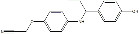 2-(4-{[1-(4-hydroxyphenyl)propyl]amino}phenoxy)acetonitrile Struktur