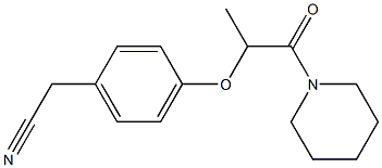 2-(4-{[1-oxo-1-(piperidin-1-yl)propan-2-yl]oxy}phenyl)acetonitrile Struktur