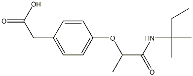 2-(4-{1-[(2-methylbutan-2-yl)carbamoyl]ethoxy}phenyl)acetic acid Struktur