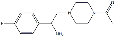 2-(4-acetylpiperazin-1-yl)-1-(4-fluorophenyl)ethanamine Struktur