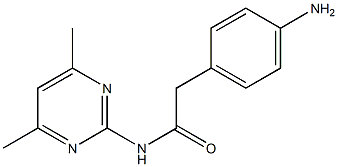 2-(4-aminophenyl)-N-(4,6-dimethylpyrimidin-2-yl)acetamide Struktur