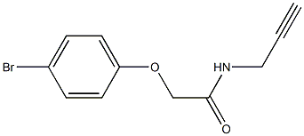 2-(4-bromophenoxy)-N-prop-2-ynylacetamide Struktur