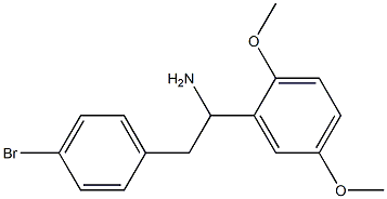 2-(4-bromophenyl)-1-(2,5-dimethoxyphenyl)ethan-1-amine Struktur