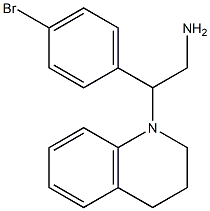 2-(4-bromophenyl)-2-(1,2,3,4-tetrahydroquinolin-1-yl)ethan-1-amine Struktur