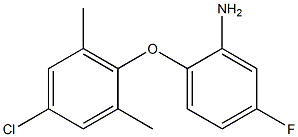 2-(4-chloro-2,6-dimethylphenoxy)-5-fluoroaniline Struktur