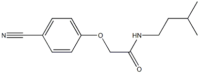 2-(4-cyanophenoxy)-N-(3-methylbutyl)acetamide Struktur