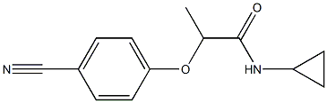 2-(4-cyanophenoxy)-N-cyclopropylpropanamide Struktur