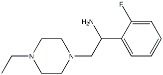 2-(4-ethylpiperazin-1-yl)-1-(2-fluorophenyl)ethanamine Struktur