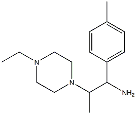 2-(4-ethylpiperazin-1-yl)-1-(4-methylphenyl)propan-1-amine Struktur