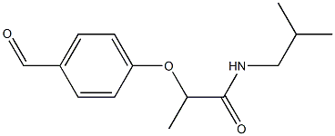 2-(4-formylphenoxy)-N-(2-methylpropyl)propanamide Struktur