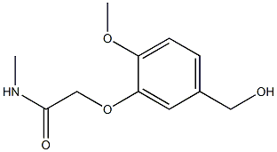 2-[5-(hydroxymethyl)-2-methoxyphenoxy]-N-methylacetamide Struktur