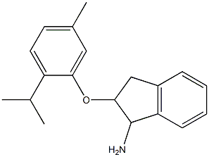 2-[5-methyl-2-(propan-2-yl)phenoxy]-2,3-dihydro-1H-inden-1-amine Struktur