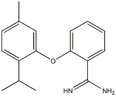 2-[5-methyl-2-(propan-2-yl)phenoxy]benzene-1-carboximidamide Struktur