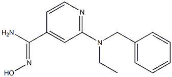 2-[benzyl(ethyl)amino]-N'-hydroxypyridine-4-carboximidamide Struktur