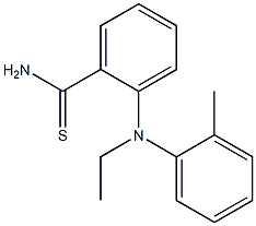 2-[ethyl(2-methylphenyl)amino]benzene-1-carbothioamide Struktur