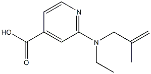 2-[ethyl(2-methylprop-2-en-1-yl)amino]pyridine-4-carboxylic acid Struktur