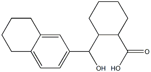 2-[hydroxy(5,6,7,8-tetrahydronaphthalen-2-yl)methyl]cyclohexane-1-carboxylic acid Struktur