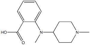 2-[methyl(1-methylpiperidin-4-yl)amino]benzoic acid Struktur