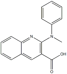 2-[methyl(phenyl)amino]quinoline-3-carboxylic acid Struktur