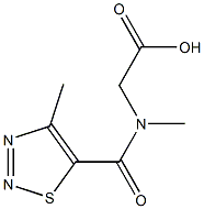 2-[N-methyl(4-methyl-1,2,3-thiadiazol-5-yl)formamido]acetic acid Struktur