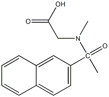 2-[N-methyl-1-(naphthalen-2-yl)acetamido]acetic acid Struktur