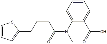 2-[N-methyl-4-(thiophen-2-yl)butanamido]benzoic acid Struktur