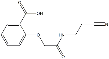 2-{[(2-cyanoethyl)carbamoyl]methoxy}benzoic acid Struktur