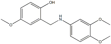 2-{[(3,4-dimethoxyphenyl)amino]methyl}-4-methoxyphenol Struktur