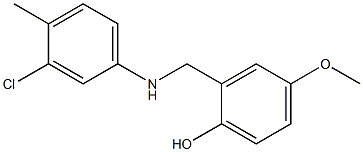 2-{[(3-chloro-4-methylphenyl)amino]methyl}-4-methoxyphenol Struktur