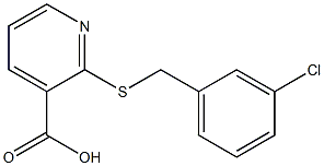 2-{[(3-chlorophenyl)methyl]sulfanyl}pyridine-3-carboxylic acid Struktur