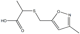 2-{[(3-methyl-1,2-oxazol-5-yl)methyl]sulfanyl}propanoic acid Struktur