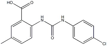 2-{[(4-chlorophenyl)carbamoyl]amino}-5-methylbenzoic acid Struktur