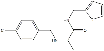 2-{[(4-chlorophenyl)methyl]amino}-N-(furan-2-ylmethyl)propanamide Struktur