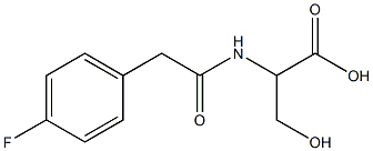 2-{[(4-fluorophenyl)acetyl]amino}-3-hydroxypropanoic acid Struktur