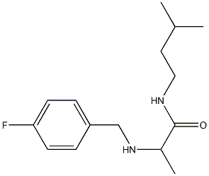 2-{[(4-fluorophenyl)methyl]amino}-N-(3-methylbutyl)propanamide Struktur