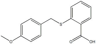 2-{[(4-methoxyphenyl)methyl]sulfanyl}benzoic acid Struktur