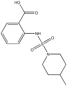 2-{[(4-methylpiperidine-1-)sulfonyl]amino}benzoic acid Struktur