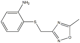 2-{[(5-methyl-1,2,4-oxadiazol-3-yl)methyl]sulfanyl}aniline Struktur