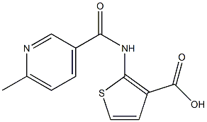 2-{[(6-methylpyridin-3-yl)carbonyl]amino}thiophene-3-carboxylic acid Struktur