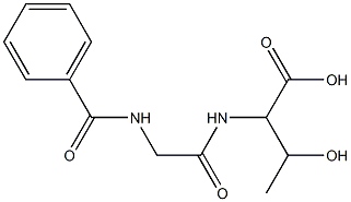 2-{[(benzoylamino)acetyl]amino}-3-hydroxybutanoic acid Struktur