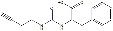 2-{[(but-3-ynylamino)carbonyl]amino}-3-phenylpropanoic acid Struktur