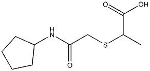 2-{[(cyclopentylcarbamoyl)methyl]sulfanyl}propanoic acid Struktur