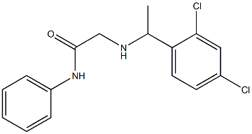 2-{[1-(2,4-dichlorophenyl)ethyl]amino}-N-phenylacetamide Struktur