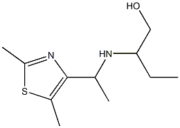 2-{[1-(2,5-dimethyl-1,3-thiazol-4-yl)ethyl]amino}butan-1-ol Struktur