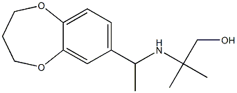 2-{[1-(3,4-dihydro-2H-1,5-benzodioxepin-7-yl)ethyl]amino}-2-methylpropan-1-ol Struktur