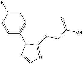 2-{[1-(4-fluorophenyl)-1H-imidazol-2-yl]sulfanyl}acetic acid Struktur