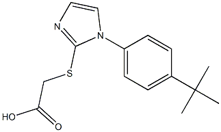 2-{[1-(4-tert-butylphenyl)-1H-imidazol-2-yl]sulfanyl}acetic acid Struktur